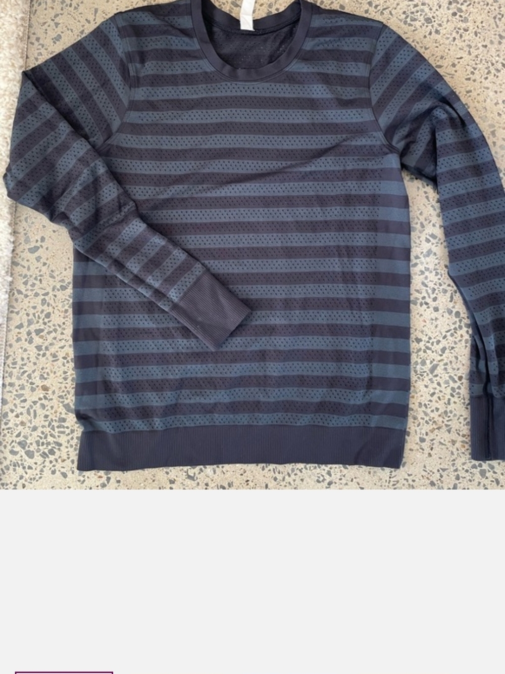 lululemon athletica Women Striped Crewneck Sweater - Navy and Black